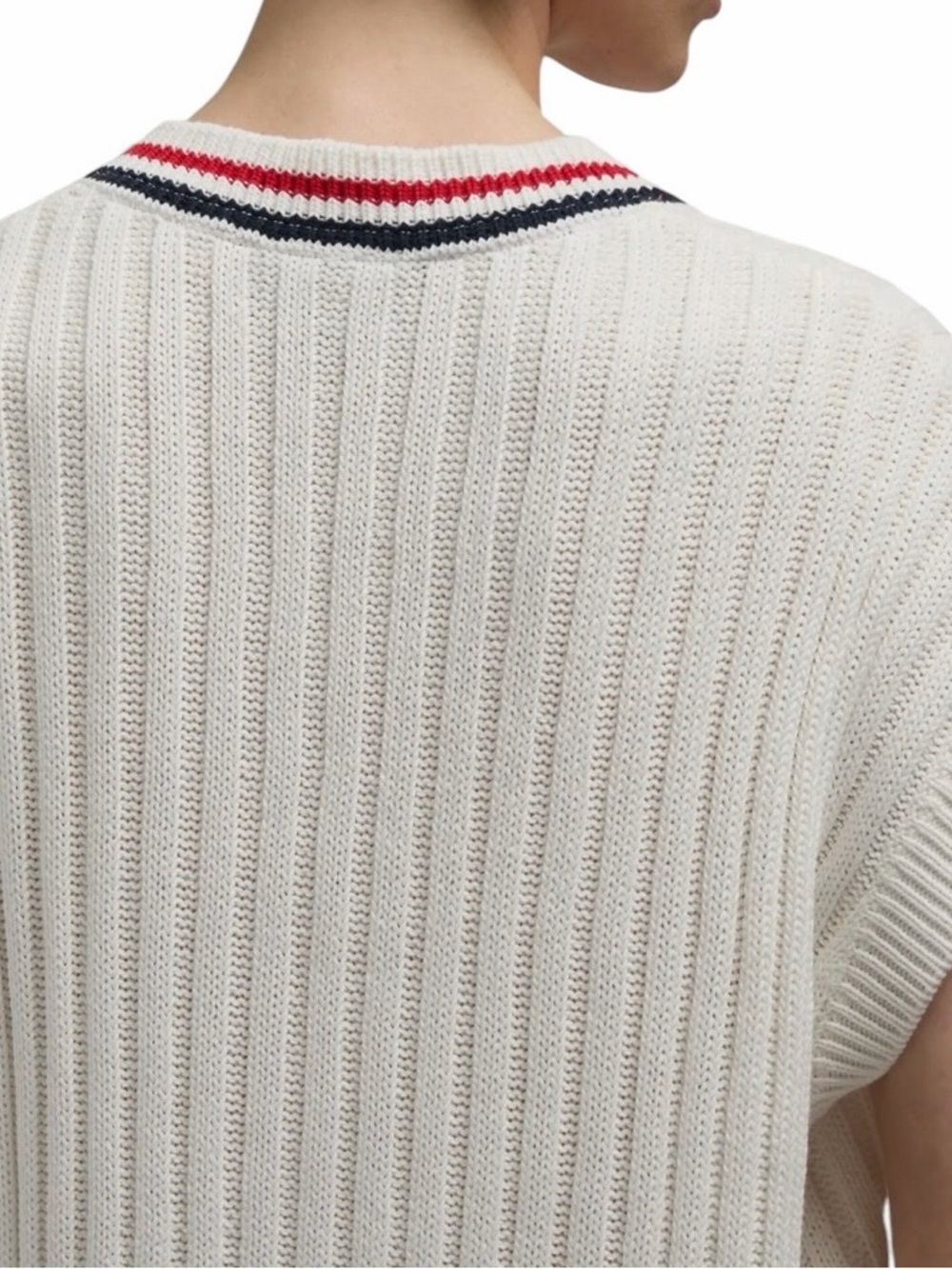 Hunter Stripe Cable Stitch Sweater Vest Size XL & L - Picture 4 of 6